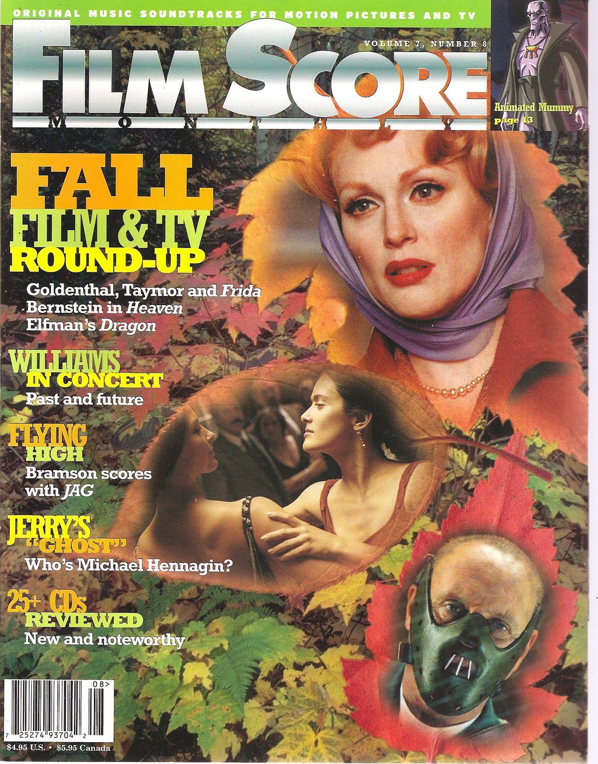 FILM SCORE MONTHLY magazine side cover Issue 135 Vol 7 # 8 October 2002