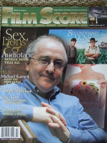 FILM SCORE MONTHLY magazine side cover Issue 144 Vol 8 # 7 August 2003