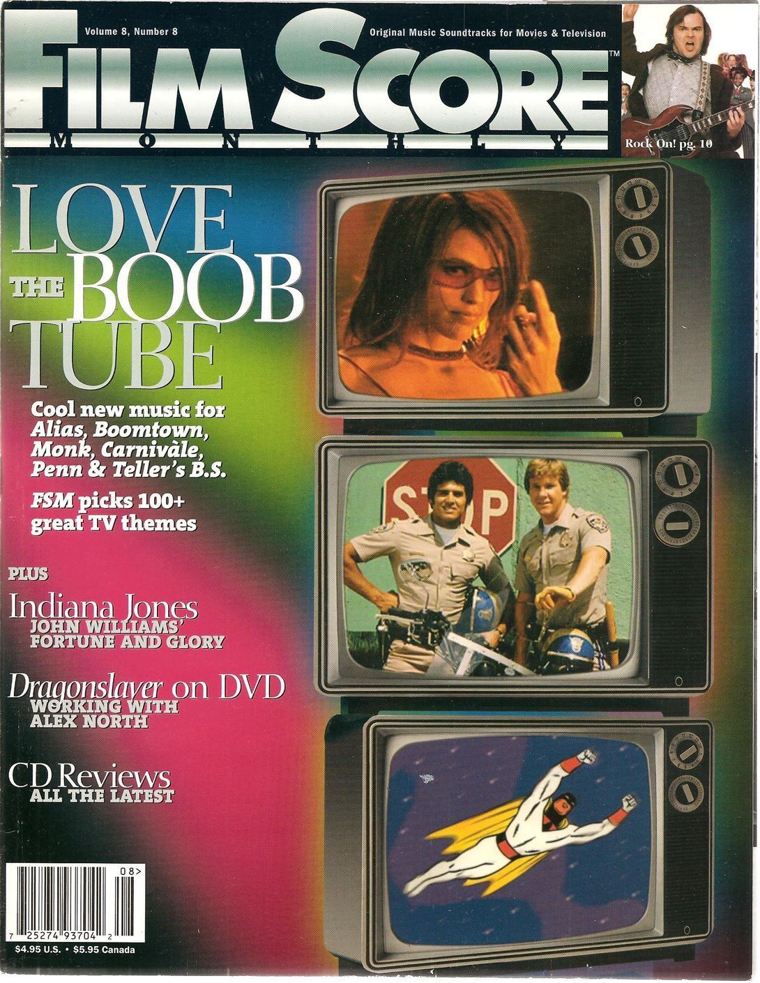 FILM SCORE MONTHLY magazine side cover Issue 145 Vol 8 # 8 September 2003