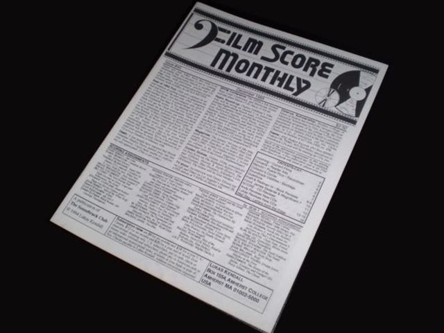 FILM SCORE MONTHLY magazine side cover Issue 40 December 1993