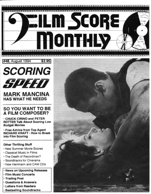 FILM SCORE MONTHLY magazine side cover Issue 48 August 1994