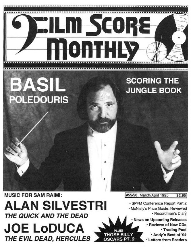 FILM SCORE MONTHLY magazine side cover Issue 55/56 March/April 1995