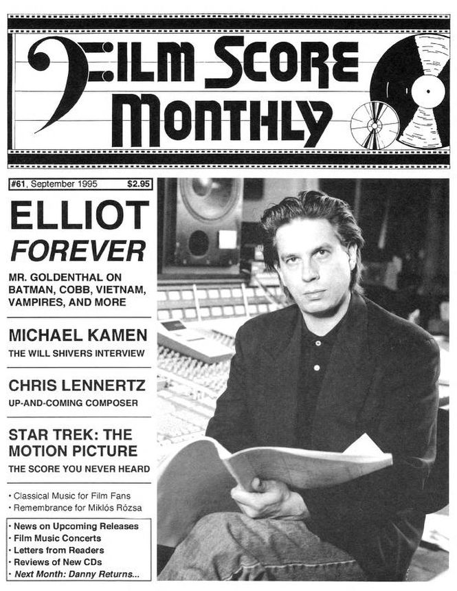 FILM SCORE MONTHLY magazine side cover Issue 61 September 1995