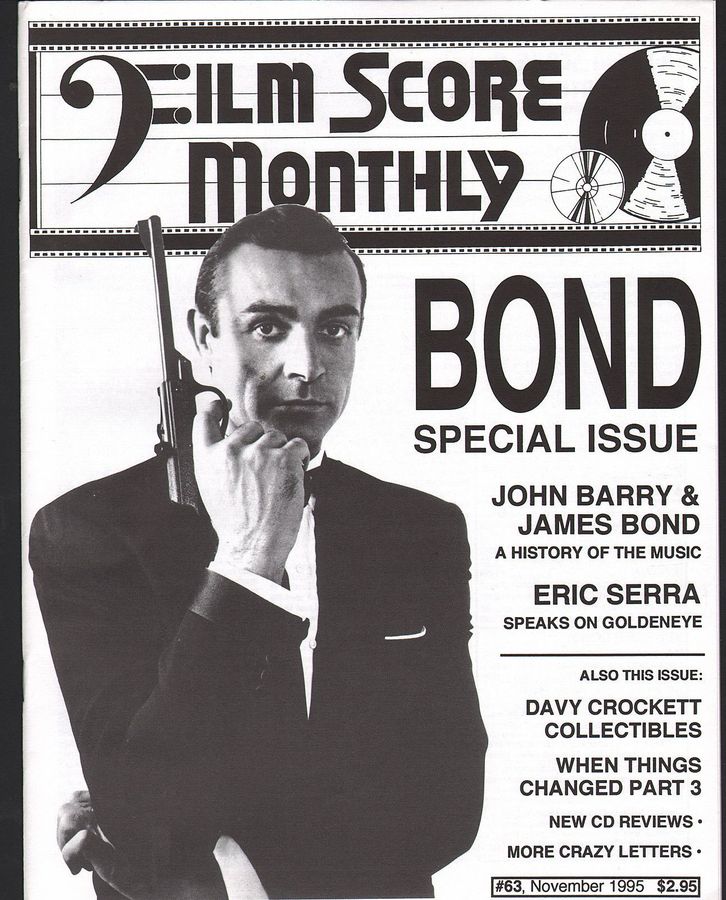 FILM SCORE MONTHLY magazine side cover Issue 63 November 1995