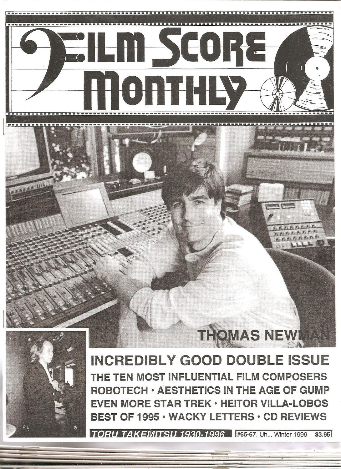 FILM SCORE MONTHLY magazine side cover Issue 65-67 January-March 1996