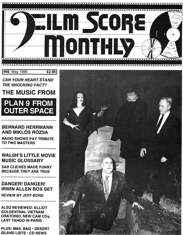 FILM SCORE MONTHLY magazine side cover Issue 69 May 1996