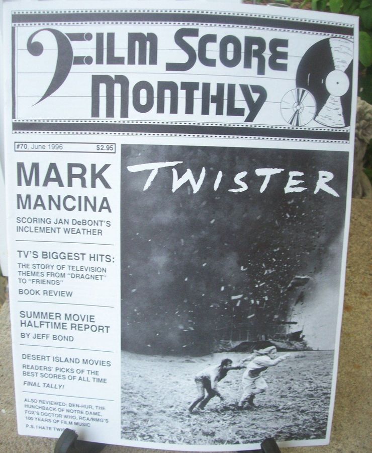 FILM SCORE MONTHLY magazine side cover Issue 70 June 1996