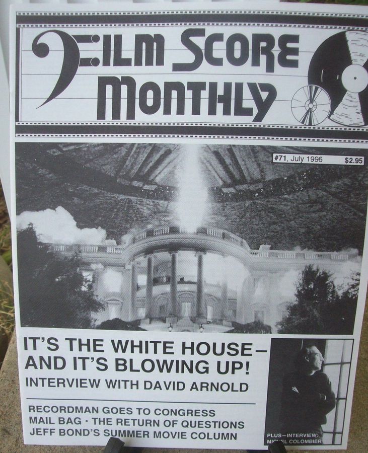 FILM SCORE MONTHLY magazine side cover Issue 71 July 1996