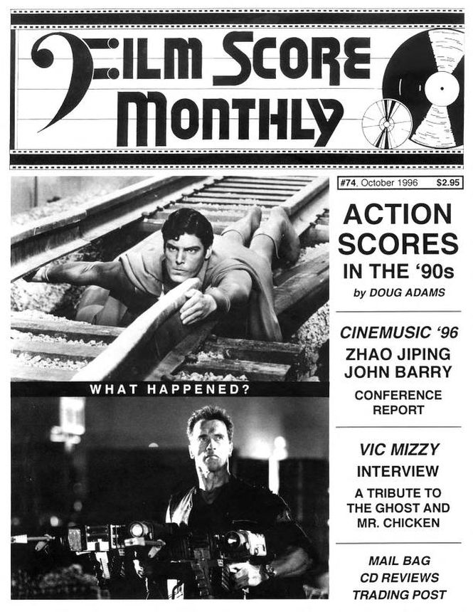 FILM SCORE MONTHLY magazine side cover Issue 74 October 1996