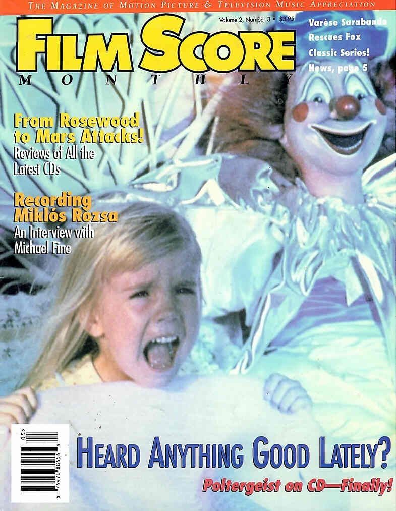 FILM SCORE MONTHLY magazine side cover Issue 81  Vol 2 # 3 May 1997