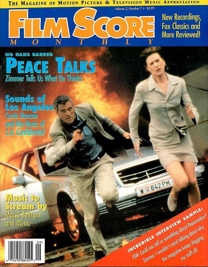 FILM SCORE MONTHLY magazine side cover Issue 85  Vol 2 # 7 September 1997