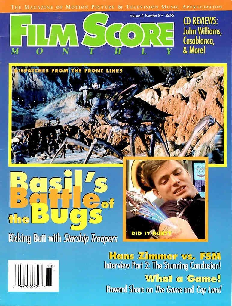 FILM SCORE MONTHLY magazine side cover Issue 86  Vol 2 # 8 October 1997