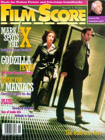 FILM SCORE MONTHLY magazine side cover Issue 92  Vol 3 # 5 June 1998
