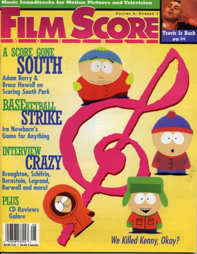 FILM SCORE MONTHLY magazine side cover Issue 94  Vol 3 # 7 August 1998
