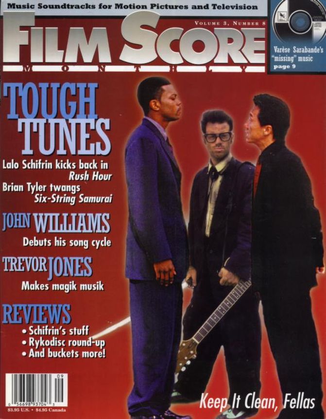 FILM SCORE MONTHLY magazine side cover Issue 95  Vol 3 # 8 September 1998