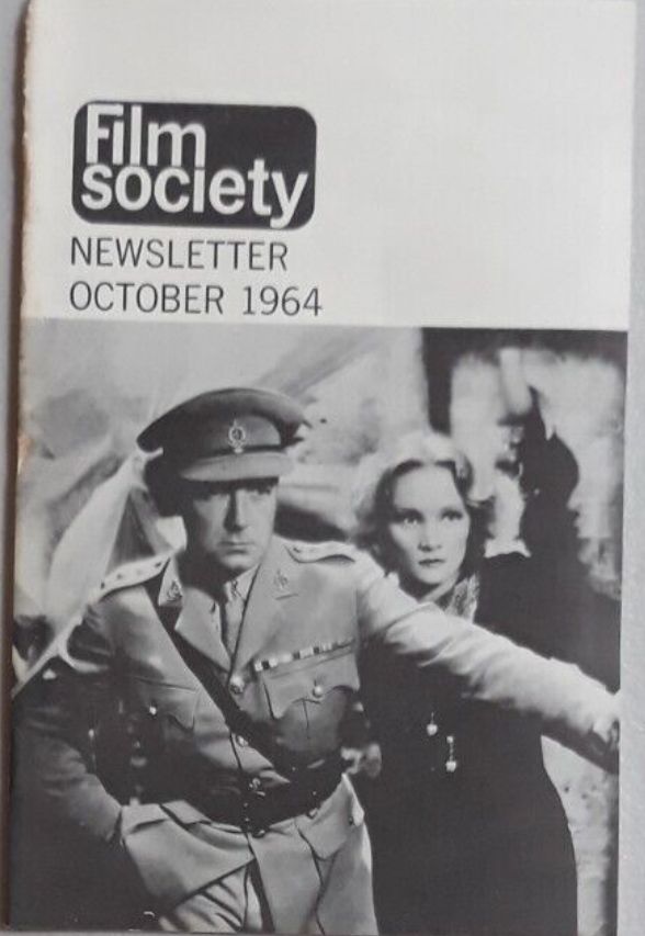 FILM SOCIETY REVIEW magazine side cover October 1964
