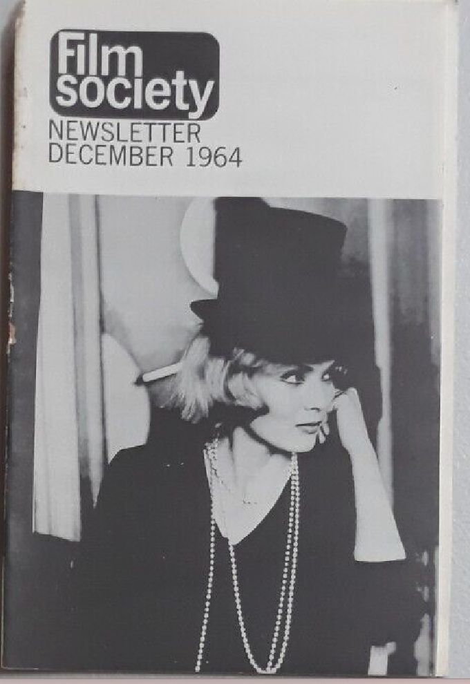 FILM SOCIETY REVIEW magazine side cover December 1964