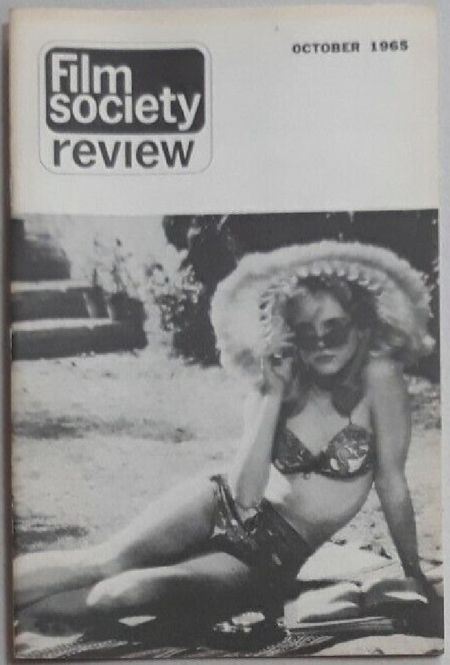 FILM SOCIETY REVIEW magazine side cover  Vol 1 # 2 October 1965