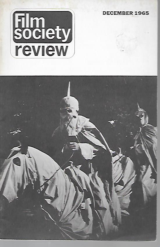 FILM SOCIETY REVIEW magazine side cover  Vol 1 # 4 December 1965