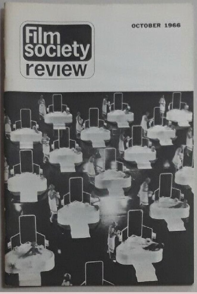 FILM SOCIETY REVIEW magazine side cover  Vol 2 # 2 October 1966