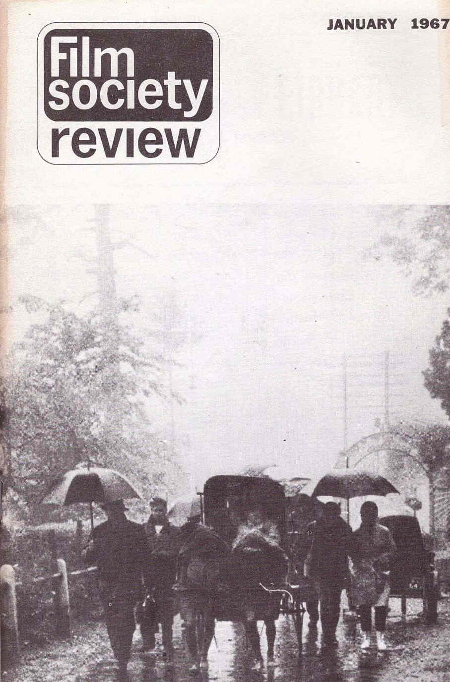 FILM SOCIETY REVIEW magazine side cover  Vol 2 # 5 January 1967