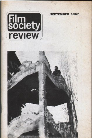 FILM SOCIETY REVIEW magazine side cover  Vol 3 # 1 September 1967