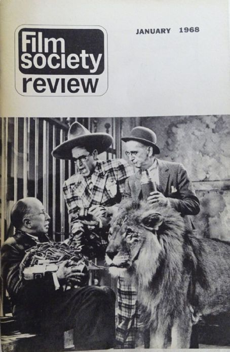 FILM SOCIETY REVIEW magazine side cover  Vol 3 # 5 January 1968
