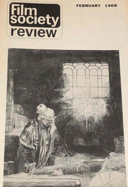 FILM SOCIETY REVIEW magazine side cover  Vol 3 # 6 February 1968