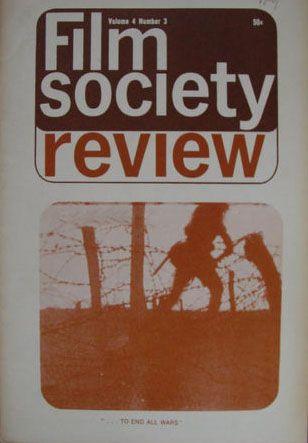 FILM SOCIETY REVIEW magazine side cover  Vol 4 # 3 November 1968