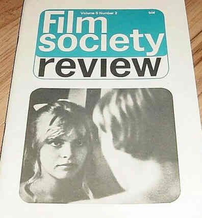 FILM SOCIETY REVIEW magazine side cover  Vol 5 # 2 October 1969