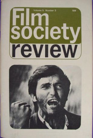 FILM SOCIETY REVIEW magazine side cover  Vol 5 # 3 November 1969