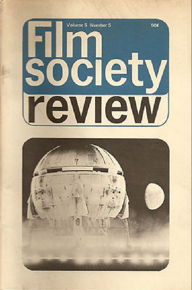 FILM SOCIETY REVIEW magazine side cover  Vol 5 # 5 January 1970