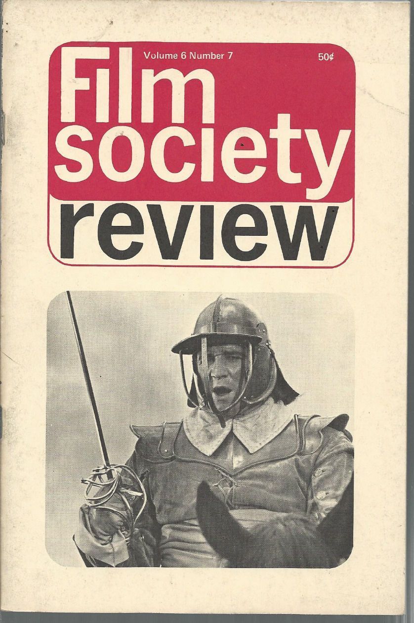 FILM SOCIETY REVIEW magazine side cover  Vol 6 # 7 March 1971