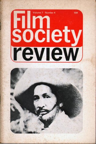 FILM SOCIETY REVIEW magazine side cover  Vol 7 # 4 December 1971