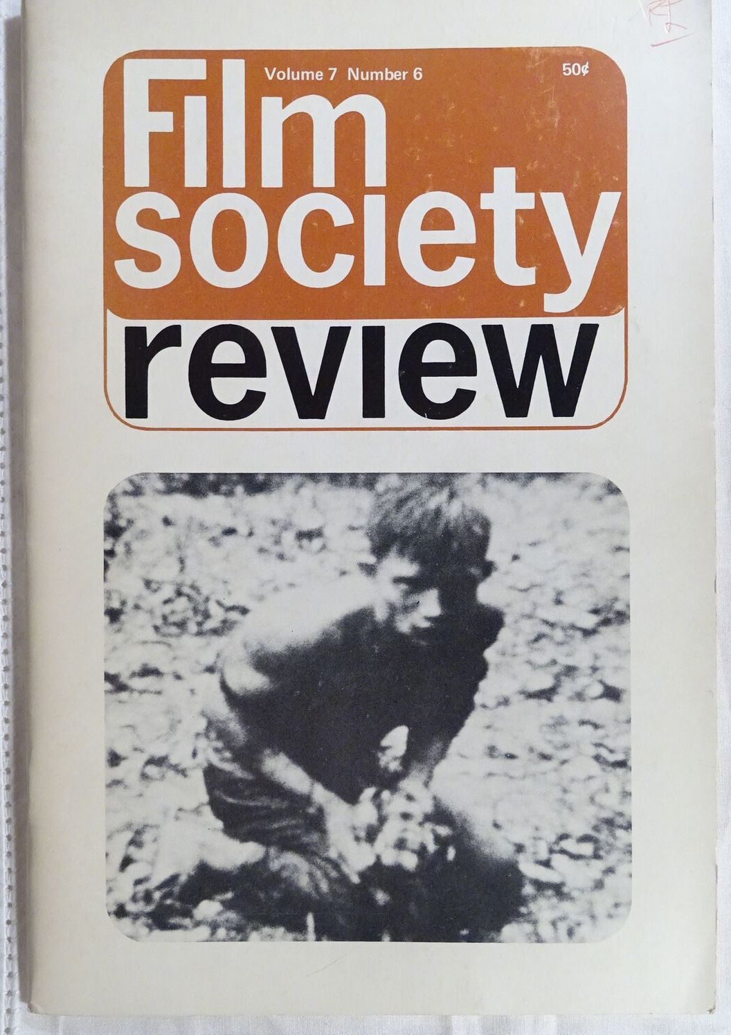 FILM SOCIETY REVIEW magazine side cover  Vol 7 # 6 February 1972