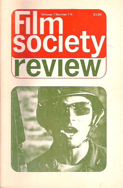 FILM SOCIETY REVIEW magazine side cover  Vol 7 # 7/8/9 March 1972