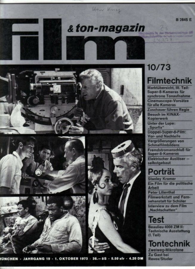 FILM UND TON-MAGAZIN magazine side cover October 1973