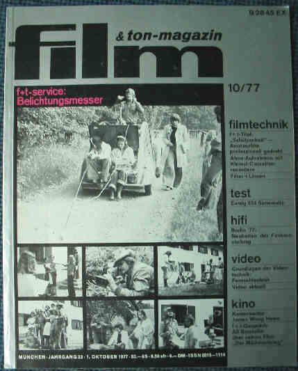 FILM UND TON-MAGAZIN magazine side cover October 1977