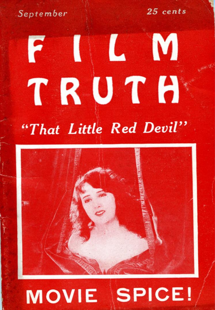 FILM TRUTH magazine side cover Issue 6 September 1920