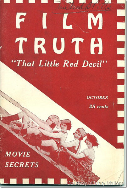 FILM TRUTH magazine side cover Issue 7 October 1920