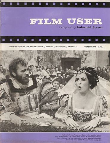FILM USER magazine side cover October 1968