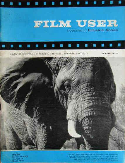 FILM USER magazine side cover July 1969