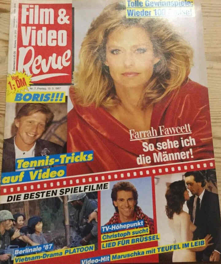 FILM UND VIDEO REVUE magazine side cover 13 March 1987
