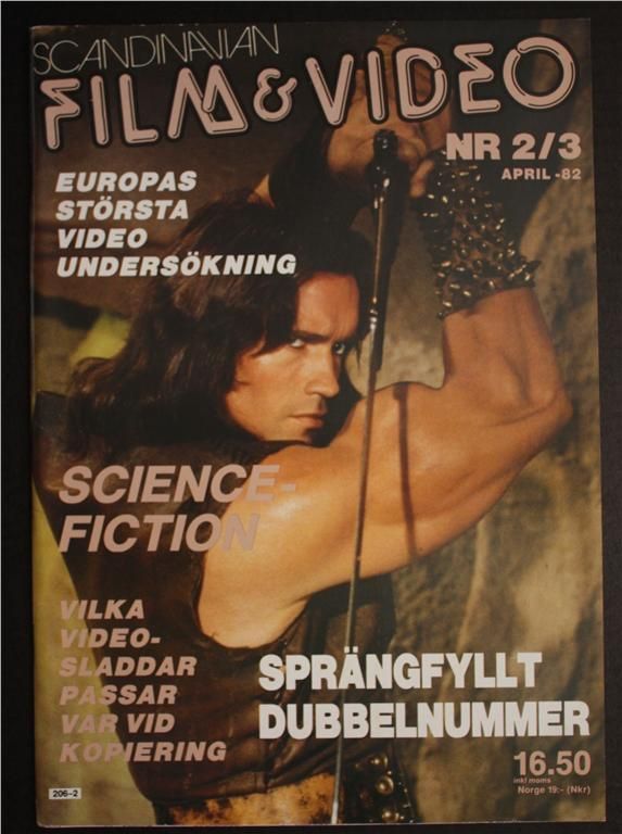 SCANDINAVIAN FILM AND VIDEO magazine side cover Issue 2/3  1982