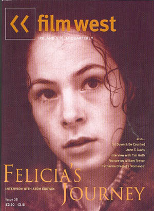 FILM WEST magazine side cover Issue 38  