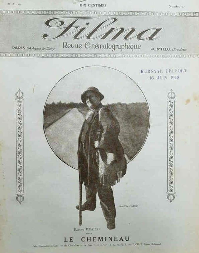 FILMA magazine side cover Issue 1  June 1918