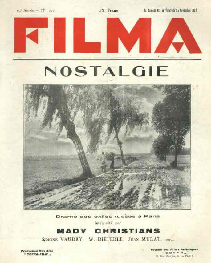 FILMA magazine side cover Issue 222 12 November 1927