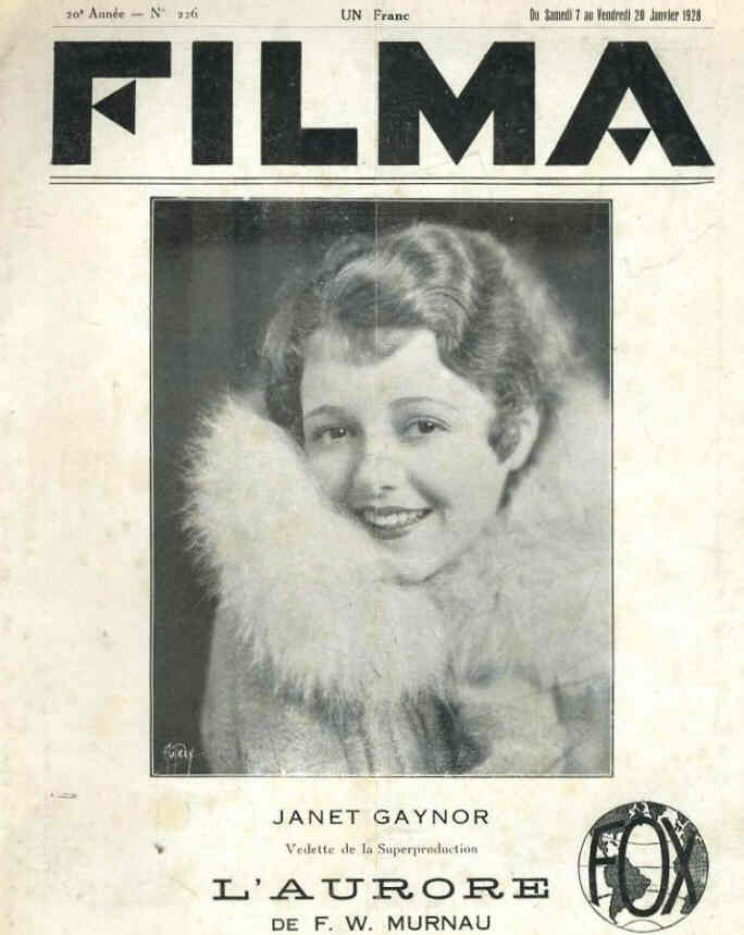 FILMA magazine side cover Issue 226 7 January 1928
