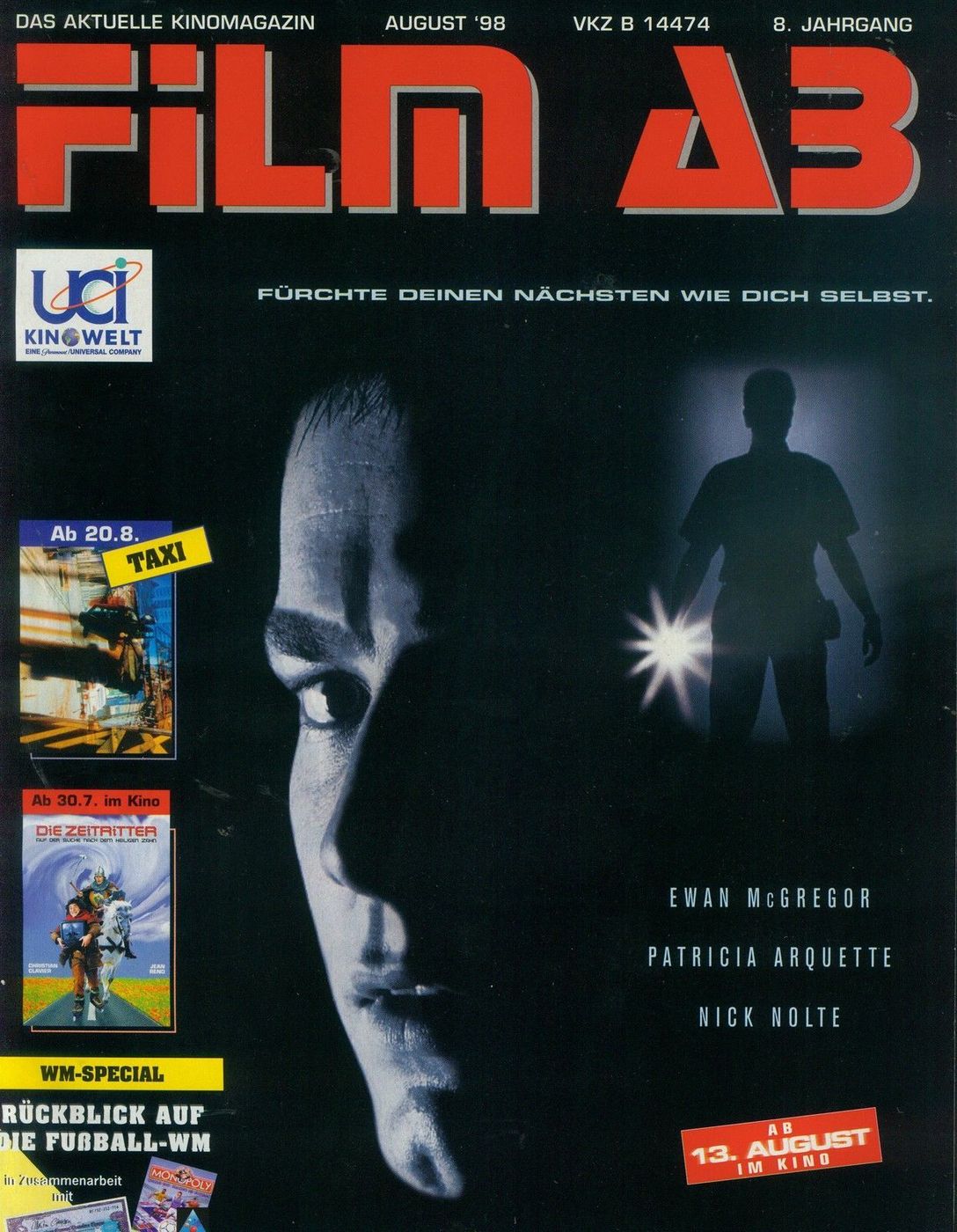 FILM AB magazine side cover August 1998