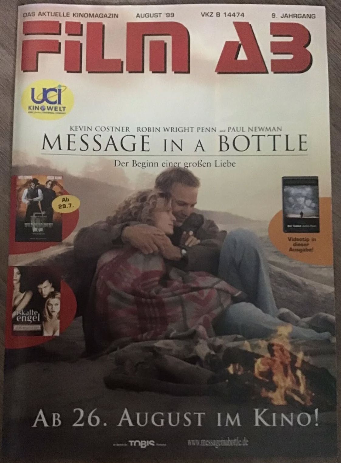 FILM AB magazine side cover  August 1999